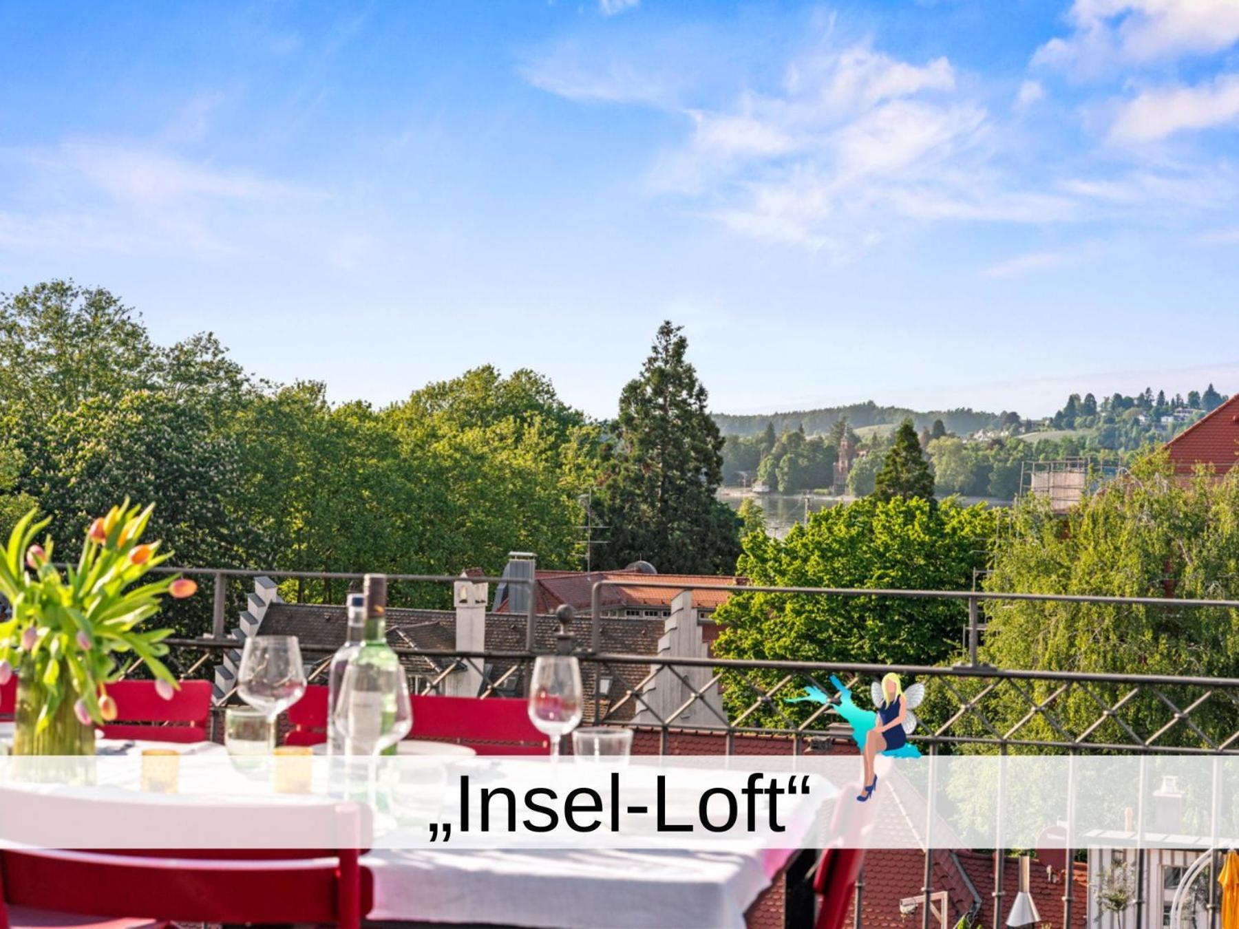 Ferienwohnung Insel-Loft - Maisonette Auf Der Insel, Exklusiv Mit Dachterrasse Lindau  Exterior foto