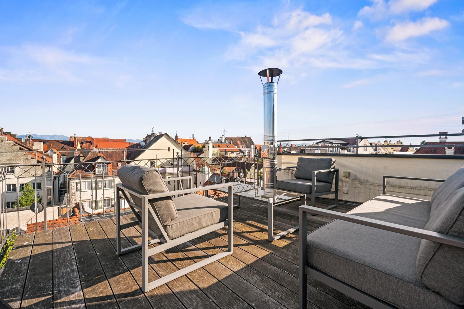 Ferienwohnung Insel-Loft - Maisonette Auf Der Insel, Exklusiv Mit Dachterrasse Lindau  Exterior foto