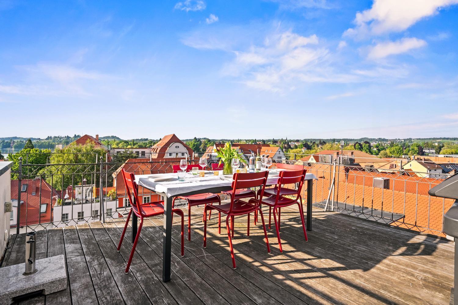 Ferienwohnung Insel-Loft - Maisonette Auf Der Insel, Exklusiv Mit Dachterrasse Lindau  Exterior foto